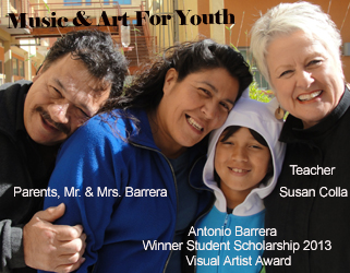 Visual Artist Student Scholarship Antonio Barrera Family & Teacher