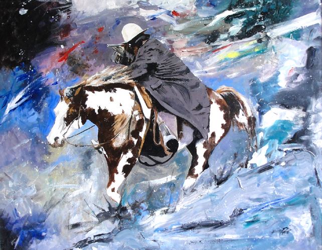 Fred Trujillo Art Titled: "The Horse And Rider"